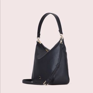 Kate Spade Polly Black Leather Conv Shoulder Bag